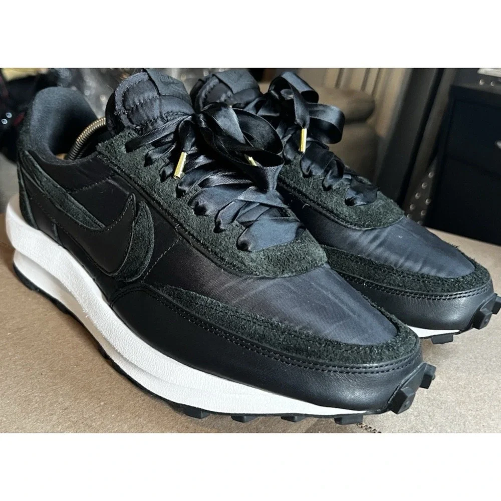 Nike LD Waffle Sacai Black Nylon Sneakers Shoes BV0073-002 Men's Size 11